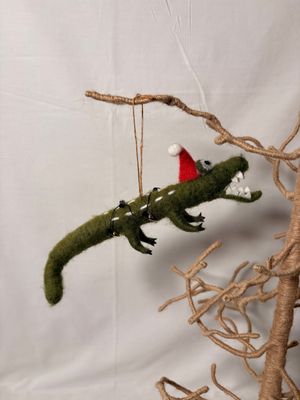 Felt Alligator Ornament