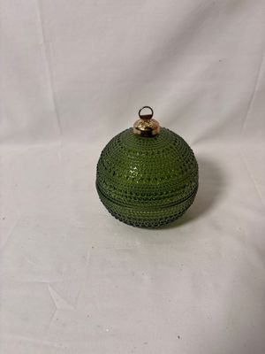 Glass Trinket Holder Lg - Green