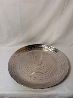 Aluminum Round Tray Silver Aluminum Round Tray Silver