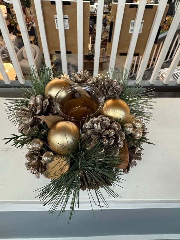 Gold/Green Votive Wreath Gold/Green Votive Wreath