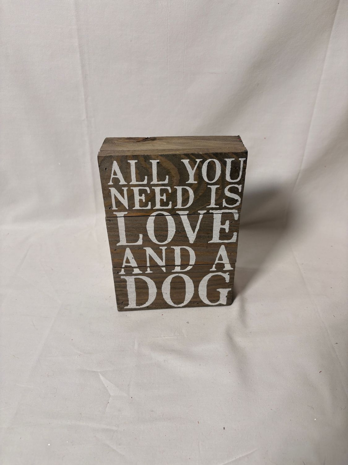 Wood Sign - Love &amp; a Dog