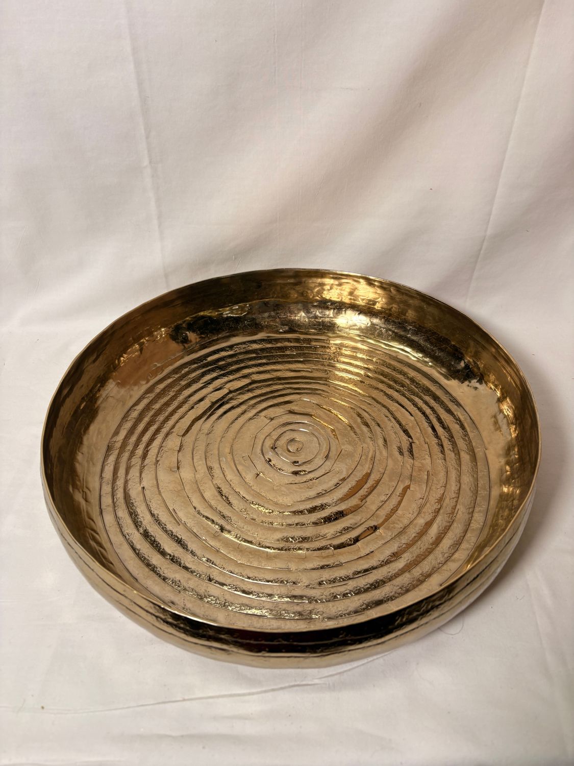Aluminum Round Tray Gold Aluminum Round Tray Gold