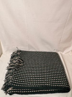 Pick Stitch Woven Throw - Dark Green Pick Stitch Woven Throw - Dark Green