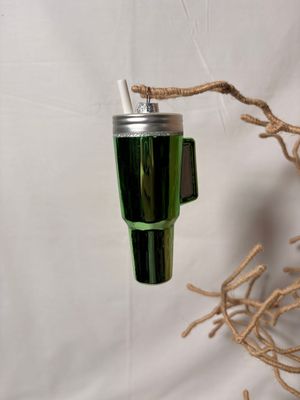 Glass Tumbler Ornament - Green