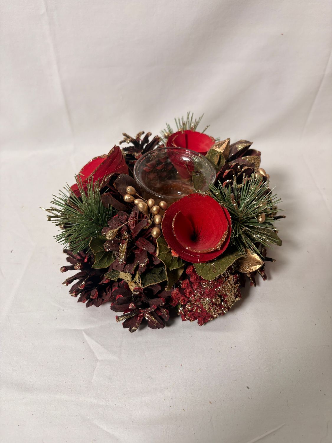 Red/Green Votive Wreath Red/Green Votive Wreath