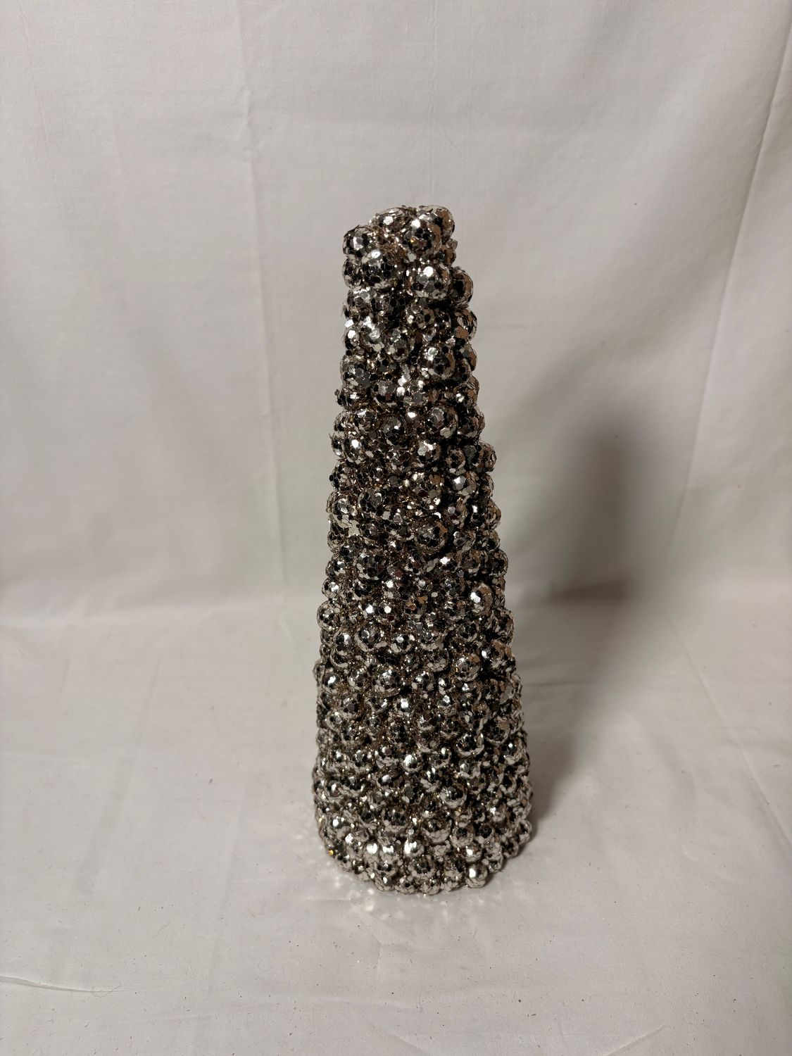 Bubble Glitter Cone Tree Champaign Sm