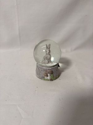 Winter Rabbit Standing Snow Globe
