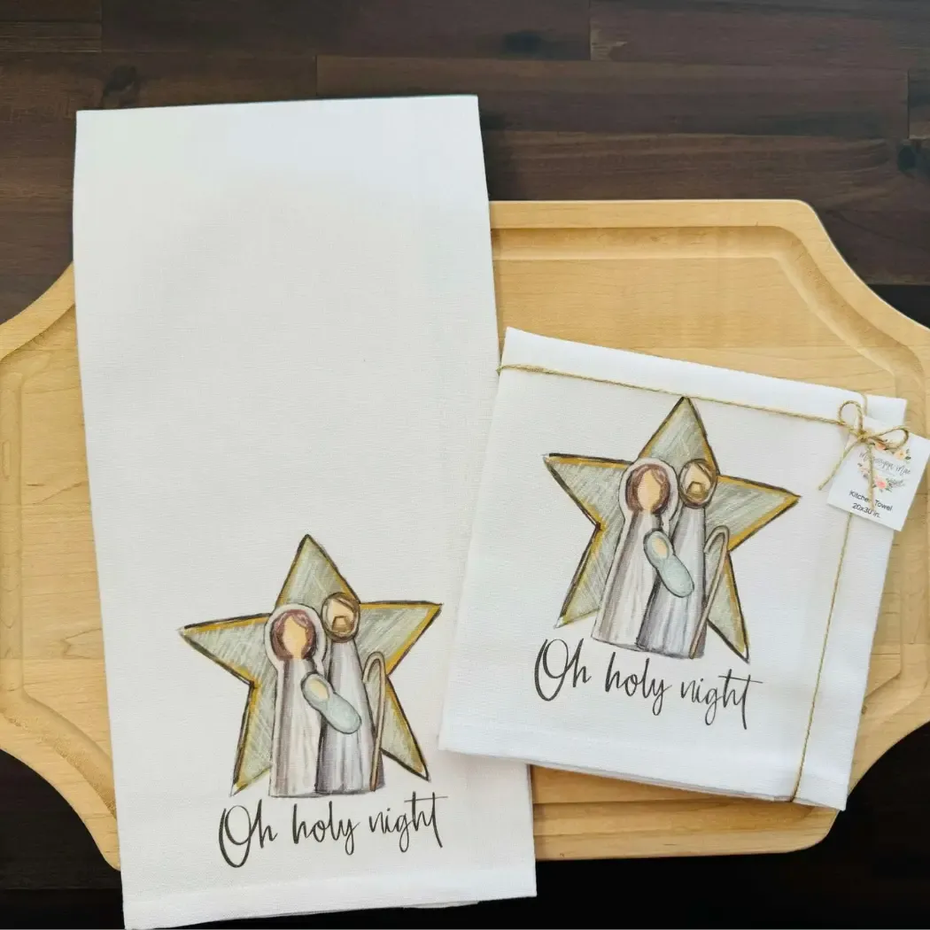 Holy Night Tea Towel Holy Night Tea Towel