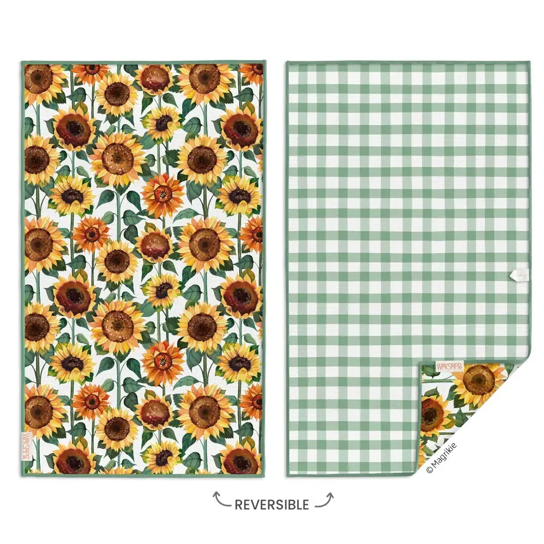 Microfiber Towel - Sunflower Check Microfiber Towel - Sunflower Check