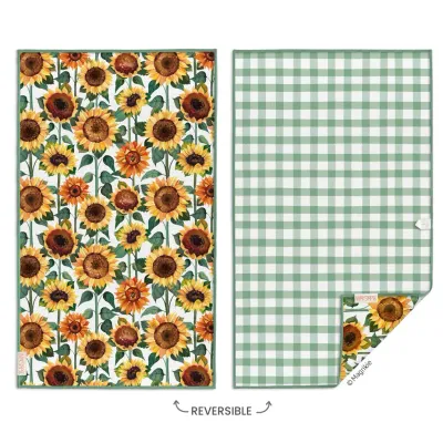 Microfiber Towel - Sunflower Check Microfiber Towel - Sunflower Check