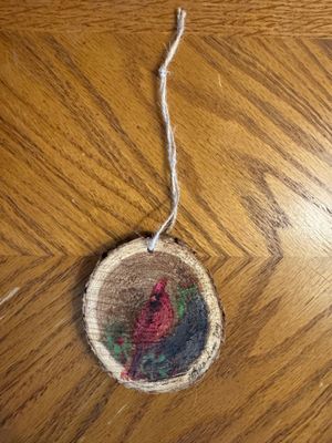 Tree Slice Ornament - Cardinal - 3.5" Tree Slice Ornament - Cardinal - 3.5"