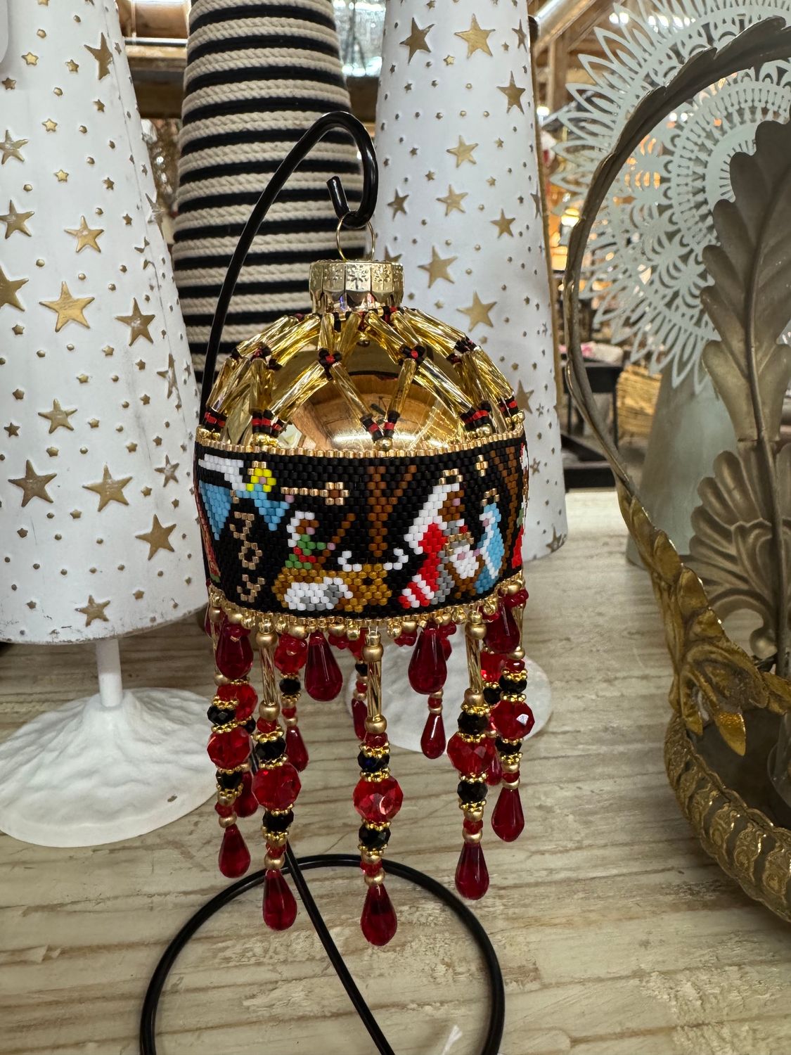 HANDMADE - Holiday Nativity Ornament/Stand NOT included