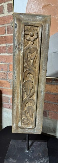 Repurposed Door Panel On Iron Stand II Repurposed Door Panel On Iron Stand II