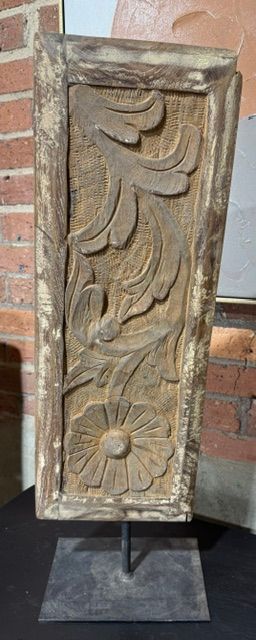 Repurposed Door Panel On Iron Stand III Repurposed Door Panel On Iron Stand III