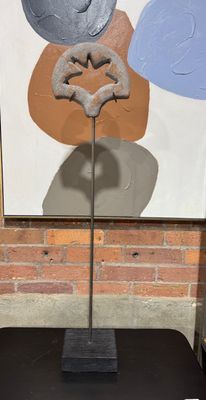 Clay Sculpture On Wooden Base IV