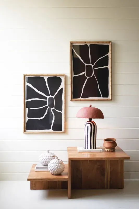 Black & White Framed Abstract Print Under Glass I Black & White Framed Abstract Print Under Glass I
