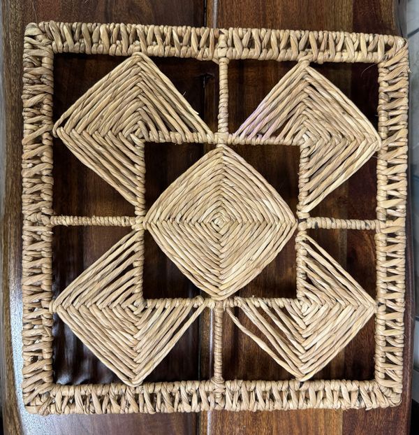 Seagrass & Iron Quilt Pattern Wall Art III Seagrass & Iron Quilt Pattern Wall Art III