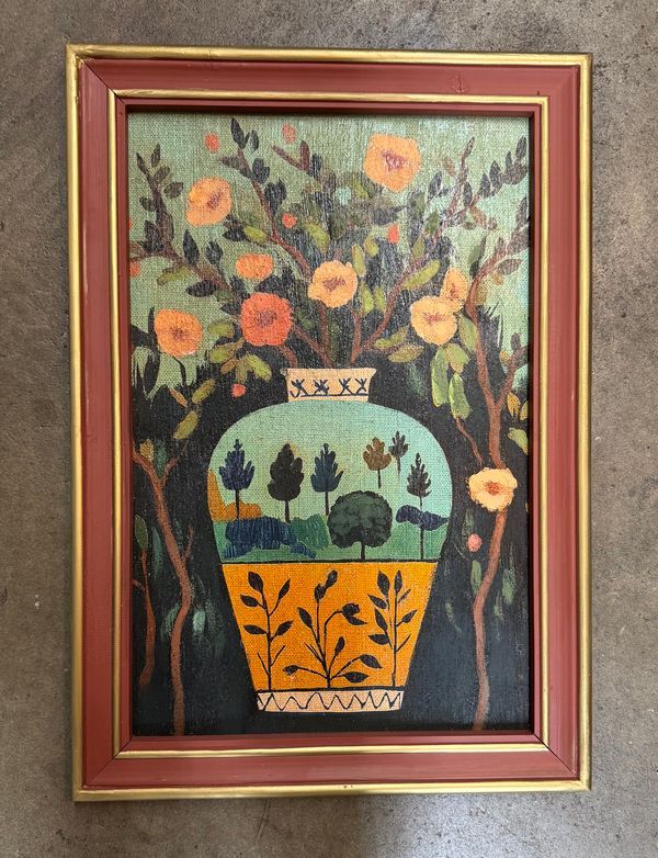 Framed Vase Painting I Framed Vase Painting I