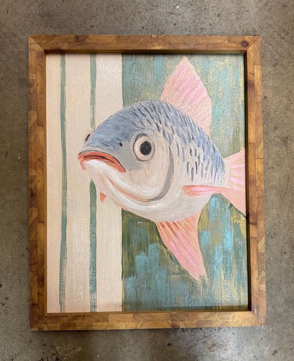 Framed Fish Painting II Framed Fish Painting II