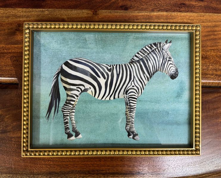 Framed Exotic Animal Print Under Glass - Sm I