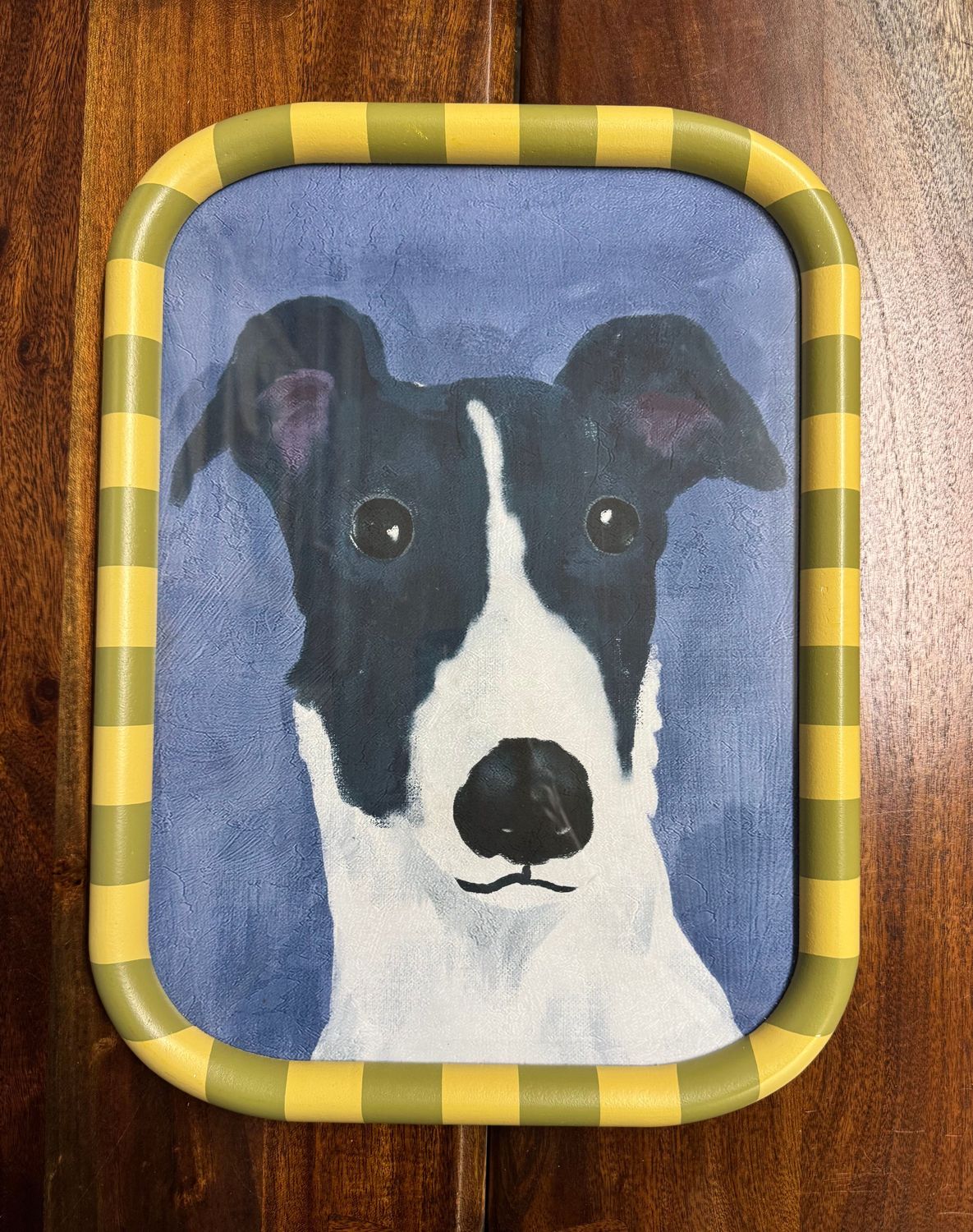 Framed Dog Print Under Glass IV