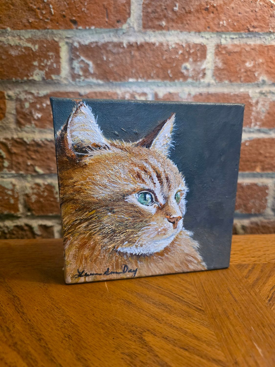 "Sweetness" Cat Canvas 6" x 6"T "Sweetness" Cat Canvas 6" x 6"T