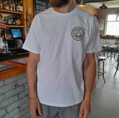 Blackedge Logo T-Shirt - White Green &amp; White Mocha