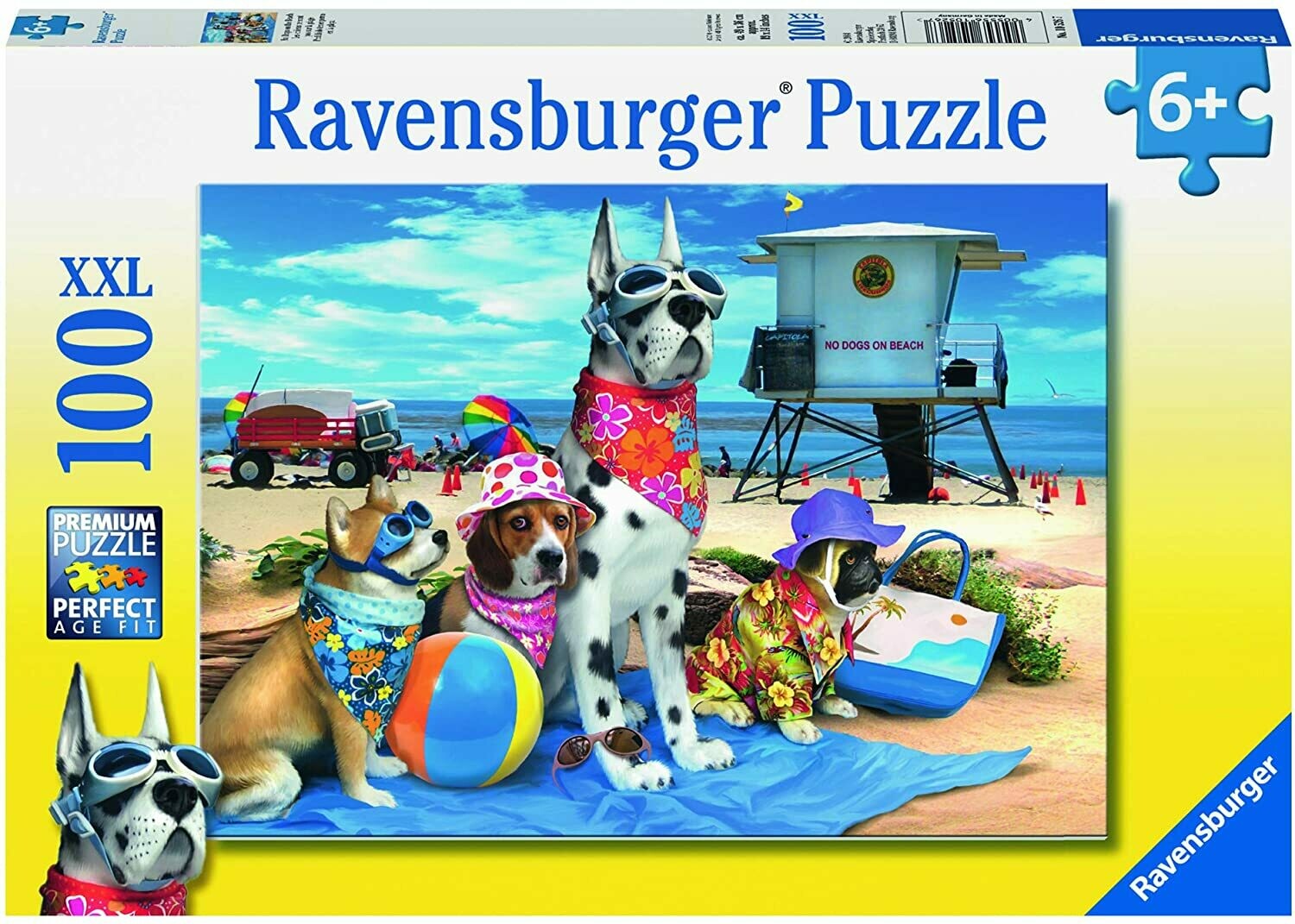 105267 No Dogs on the Beach 100pc Puzzle