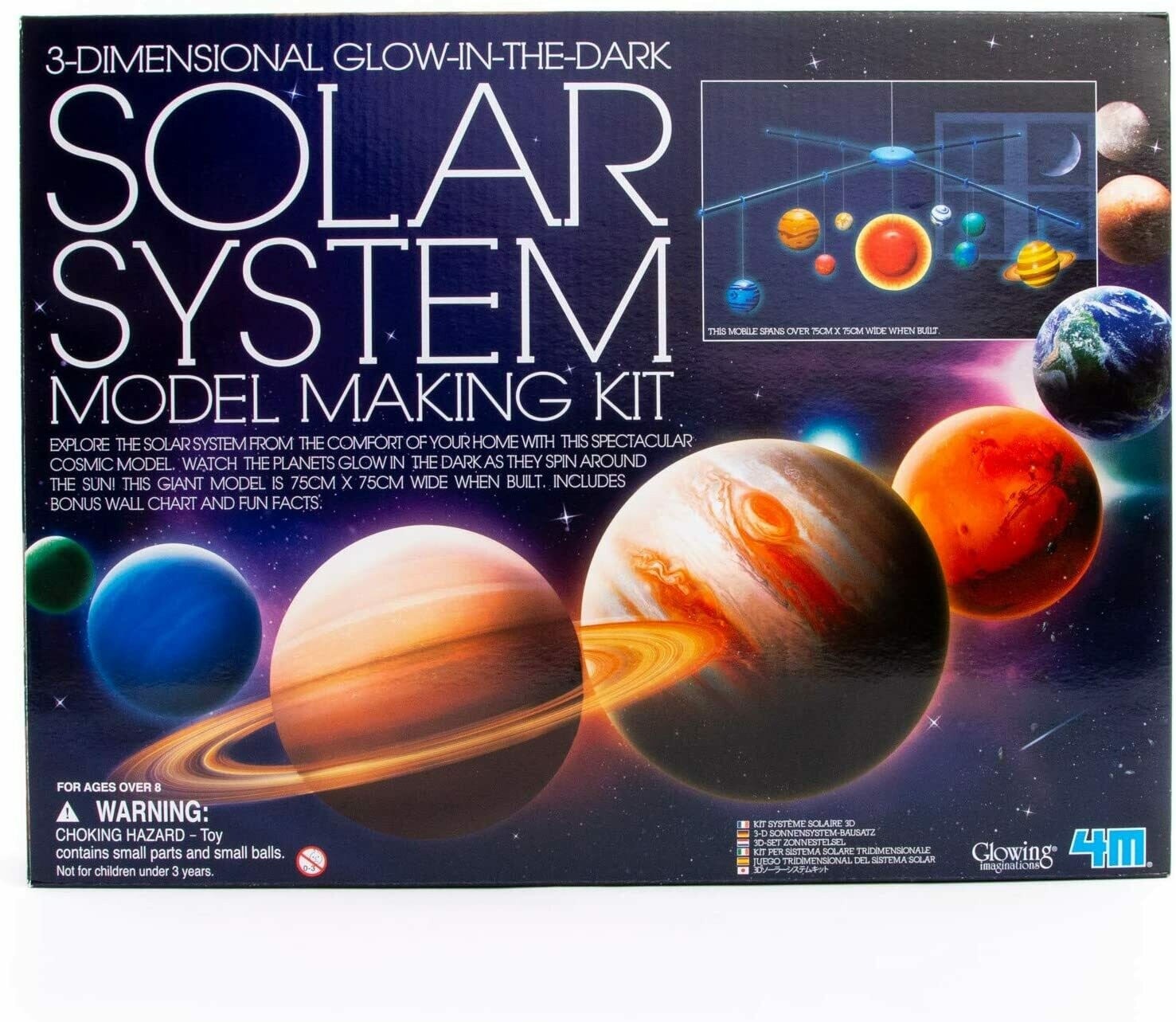 3D Glow in the Dark Solar System Model Making Kit
