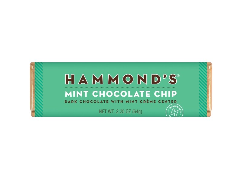 Mint Chocolate Chip Dark Chocolate Candy Bar - Hammonds