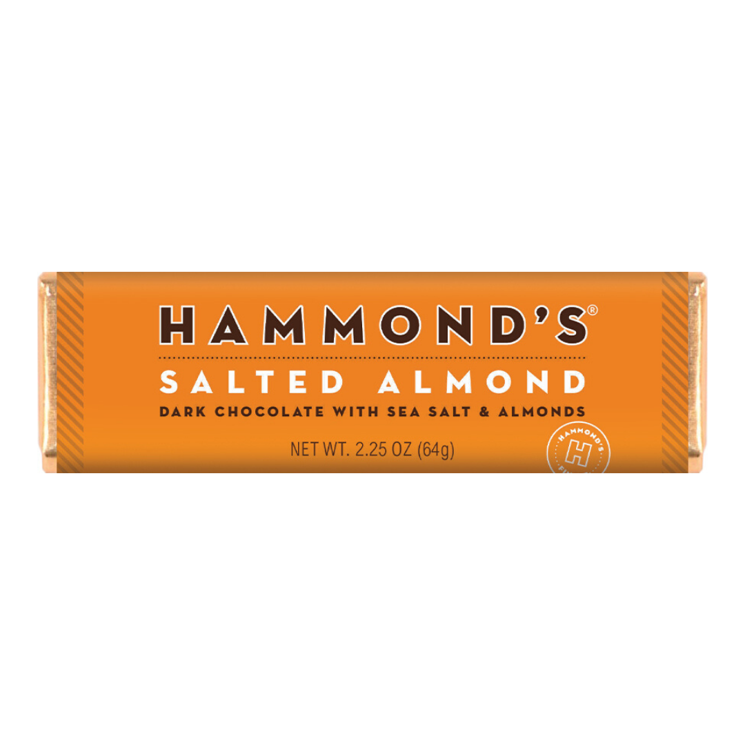 Salted Almond Dark Chocolate Candy Bar - Hammonds