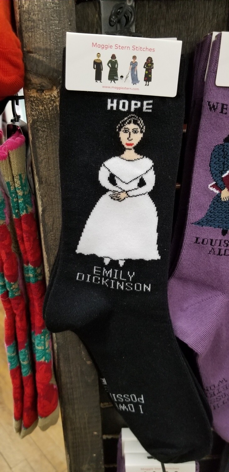 Maggie Stern Emily Dickinson Black Sock - #30