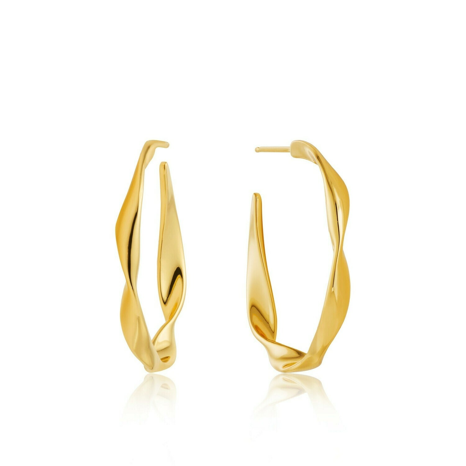 AH Twist Hoop Earrings - Gold