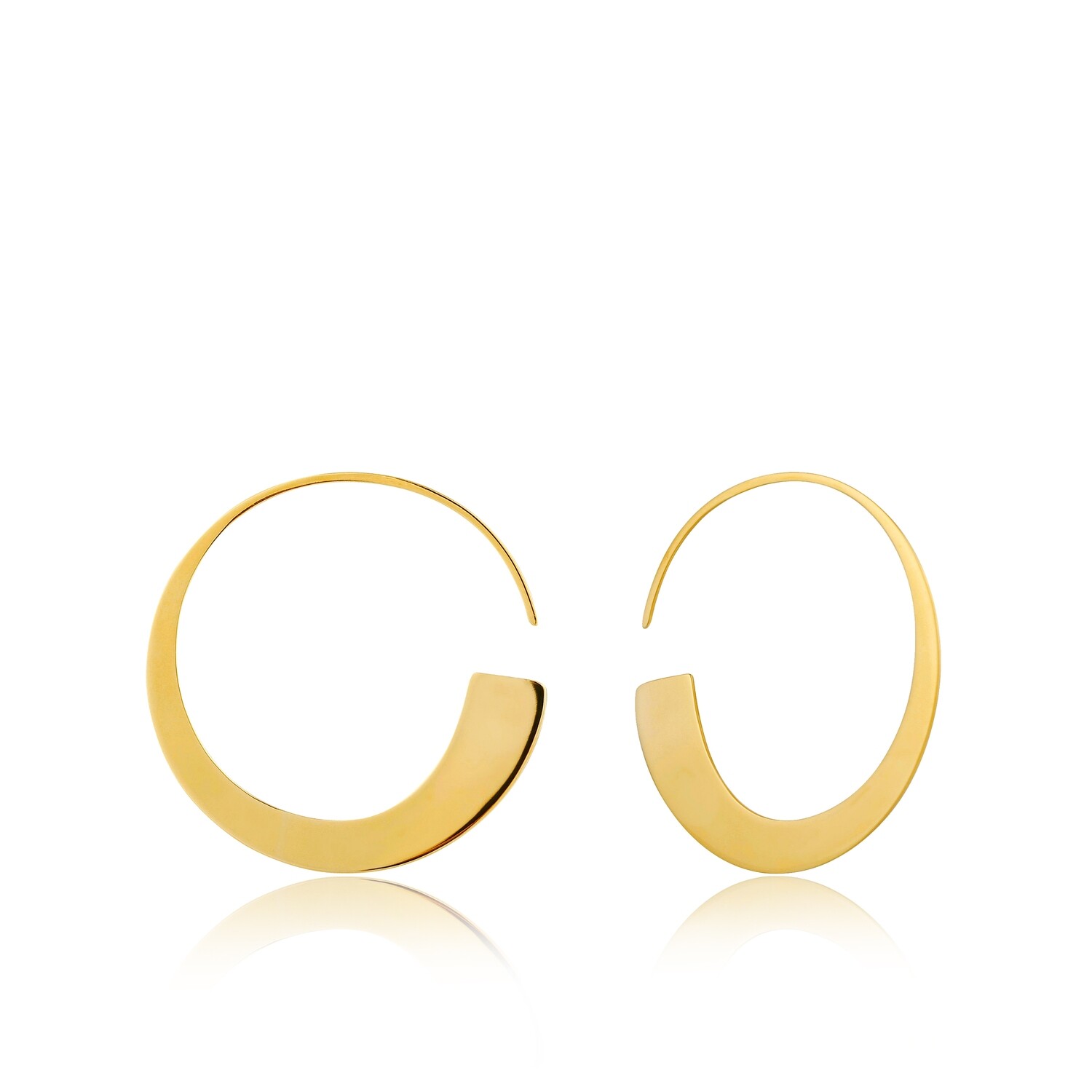 AH Geometry Slim Hoop Earrings - Gold