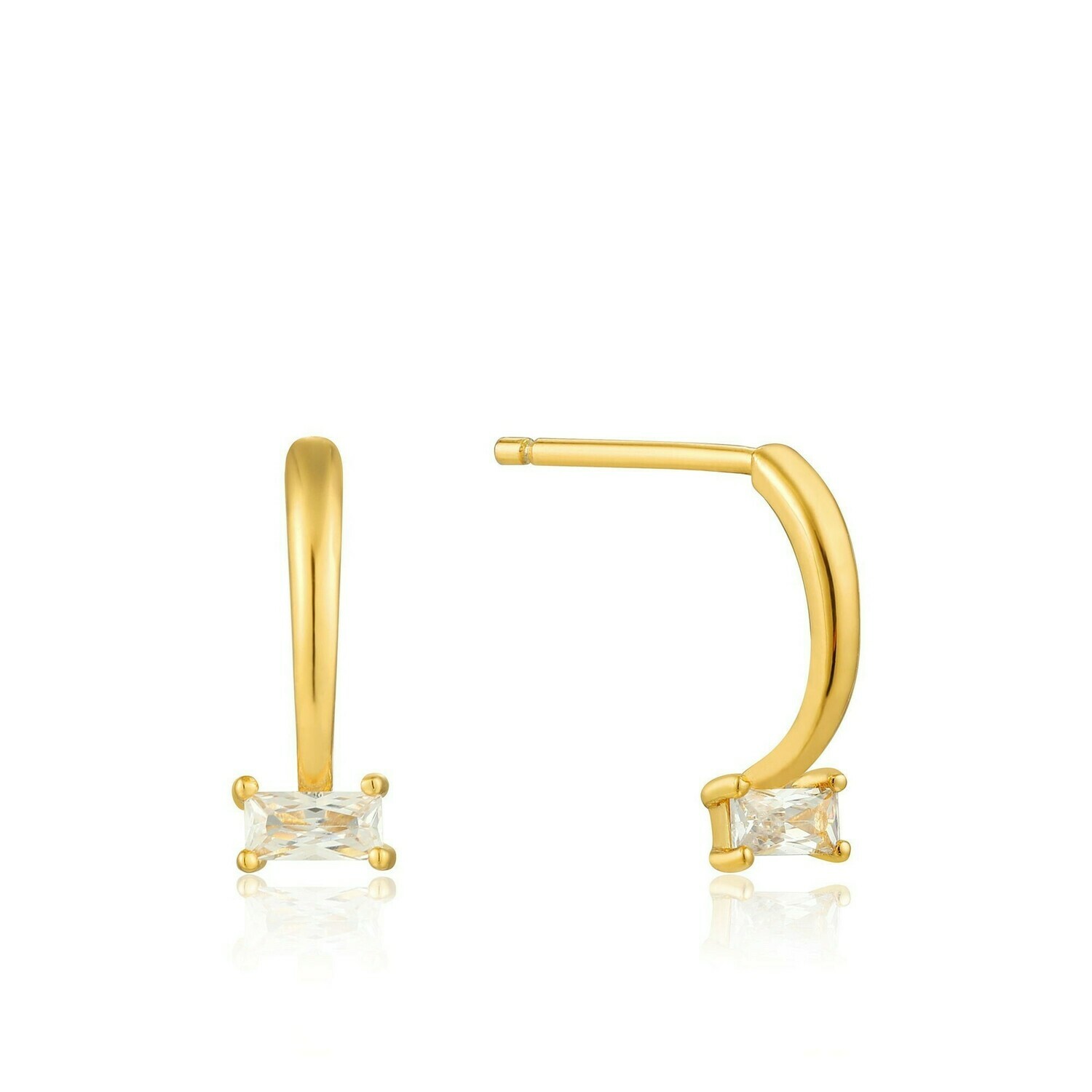 AH Glow Curve Earrings - Gold