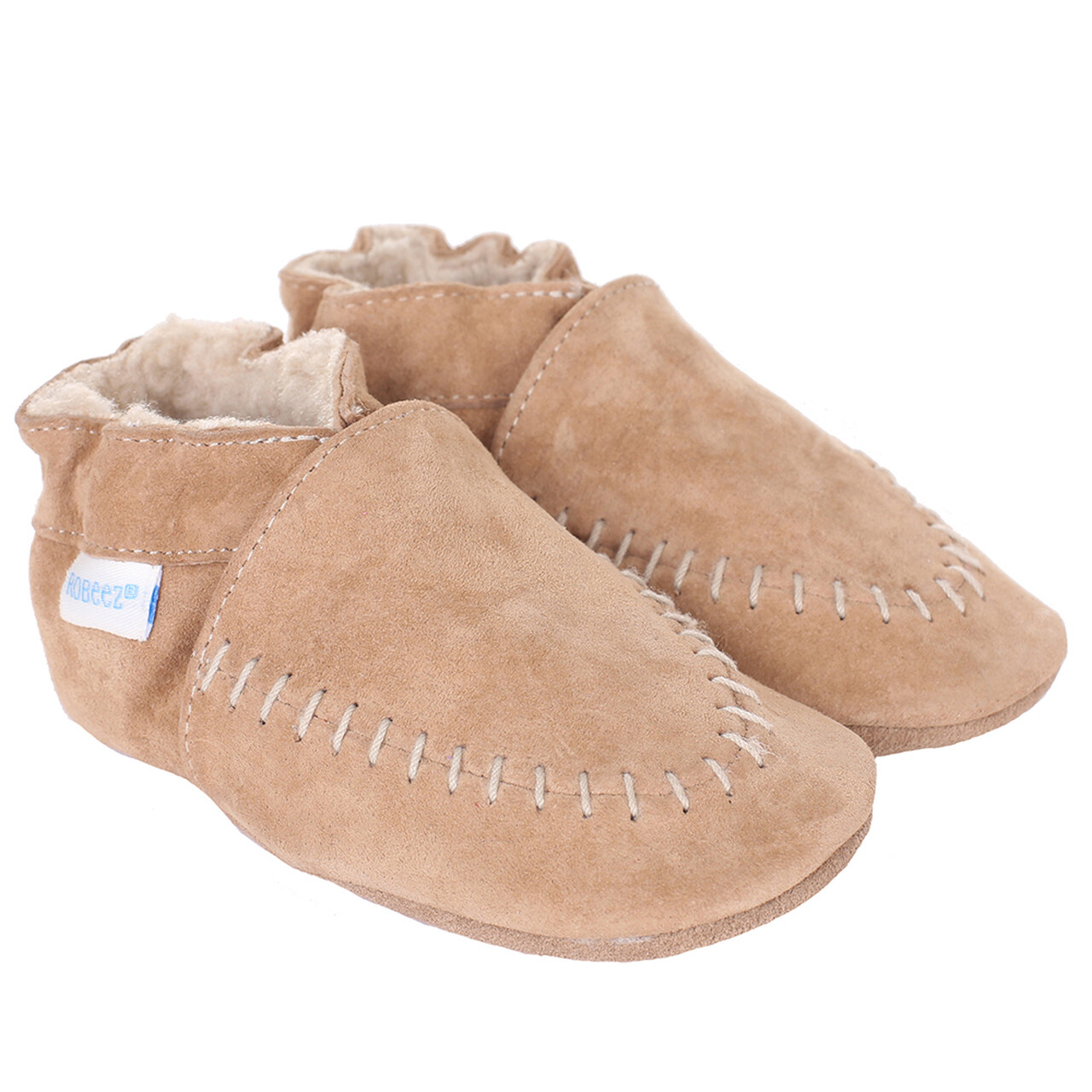 PROMO: Robeez Cozy Moccasin Taupe 18-24 - org. $38