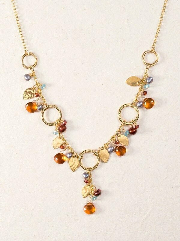 Holly Yashi 13840 Apricot Fairy Garden Necklace
