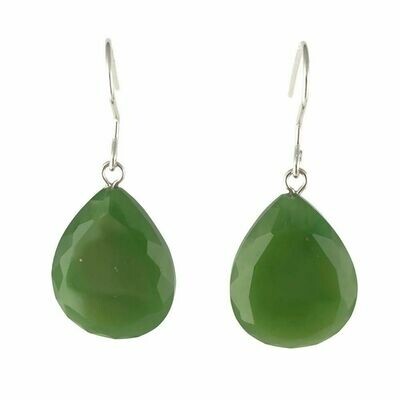 Jade Crystal Drop Earrings