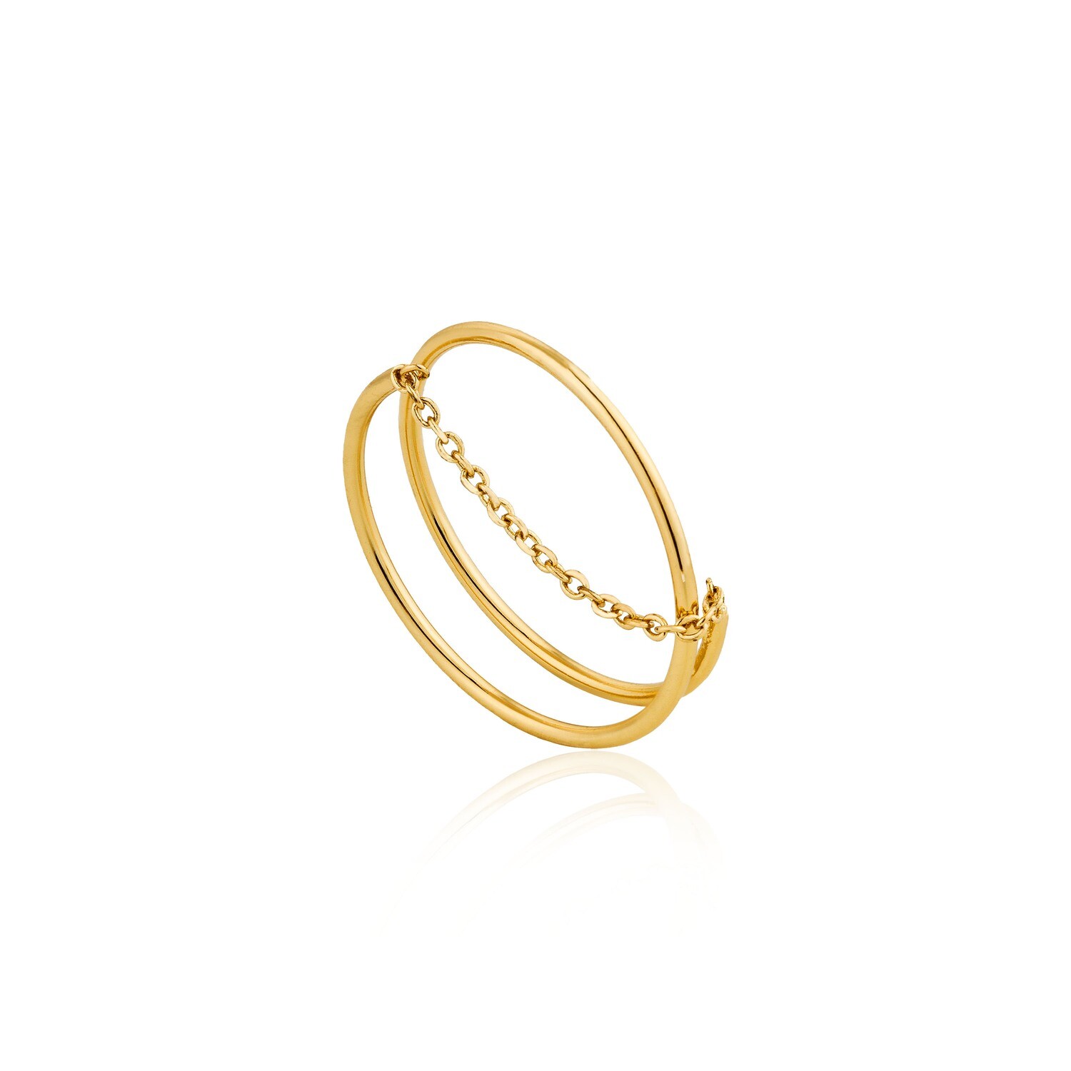 AH Modern Twist Chain Ring - Gold