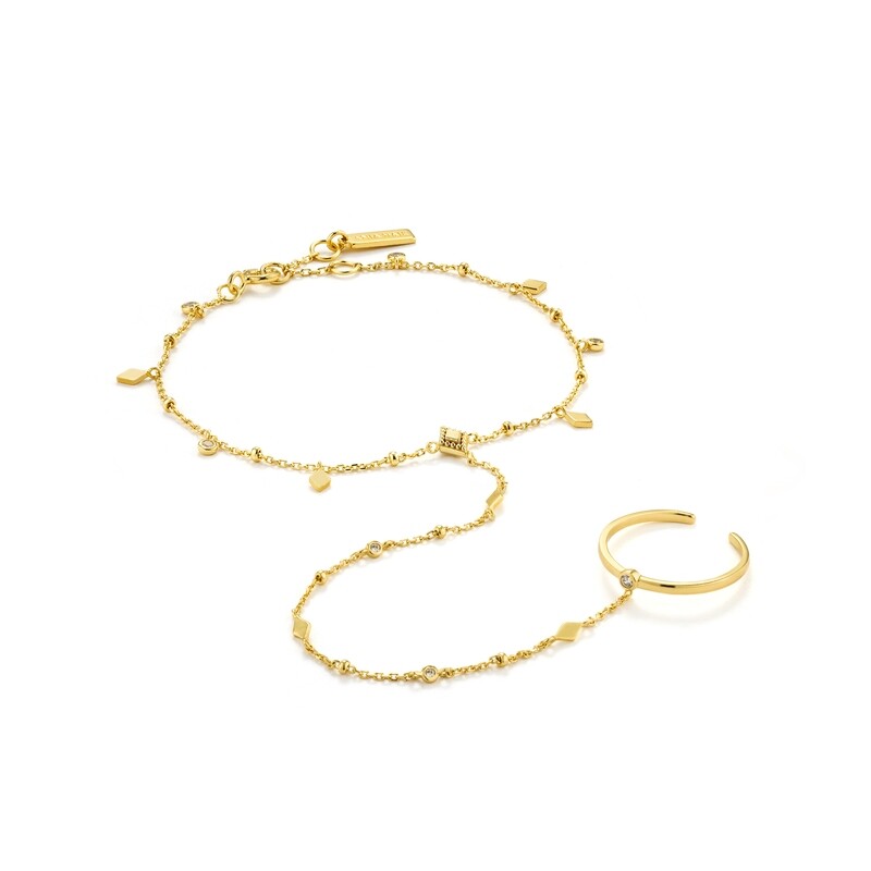 Ania Haie Bohemia Hand Chain 6.5-7.25&quot; Bracelet - Gold