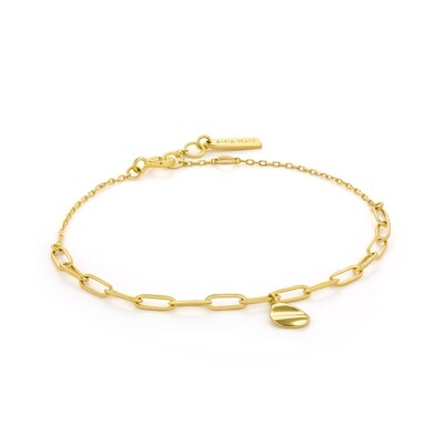 Ania Haie Crush Drop Disc Bracelet - Gold