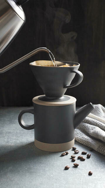 Matte Black Pour Over Coffee Set
