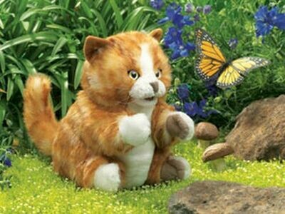 Orange Tabby Kitten Puppet