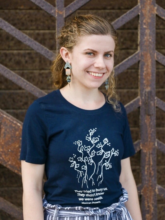 SALE:  FA Planting Seeds Tee - Lrg (orig.$26)