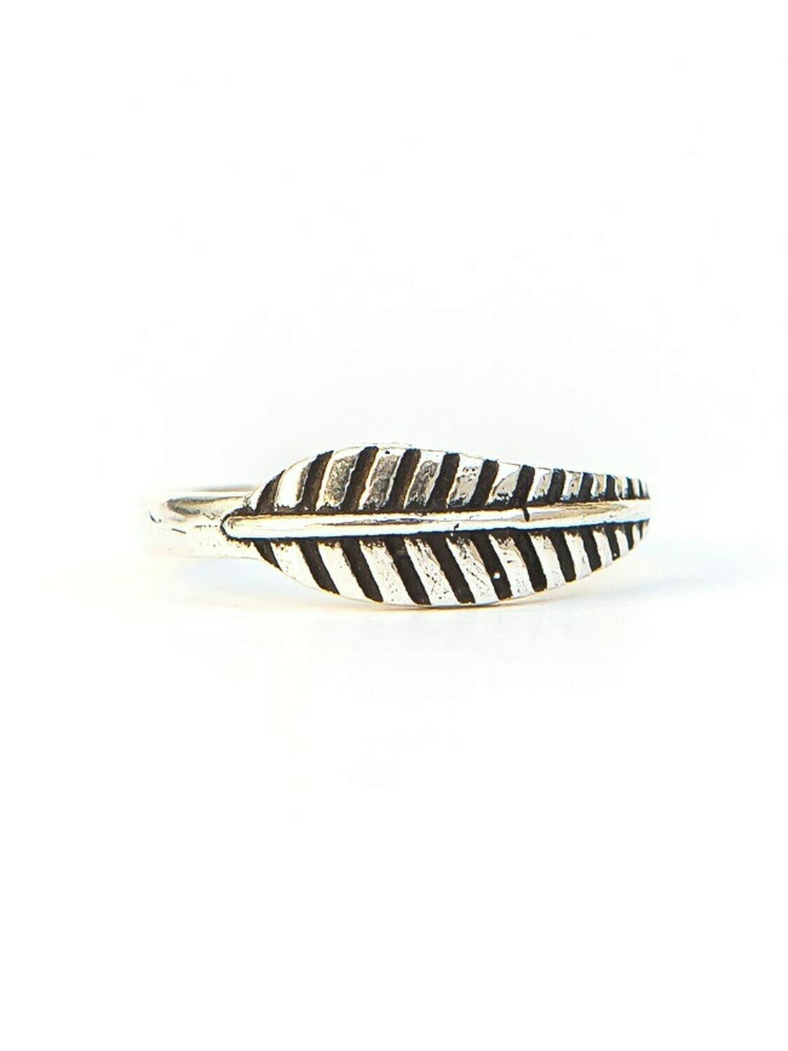 FA Silver Plated sz9 Feather Ring