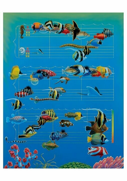 POM Card 6355 Charles Lynn Bragg: Musical Fish Notecard