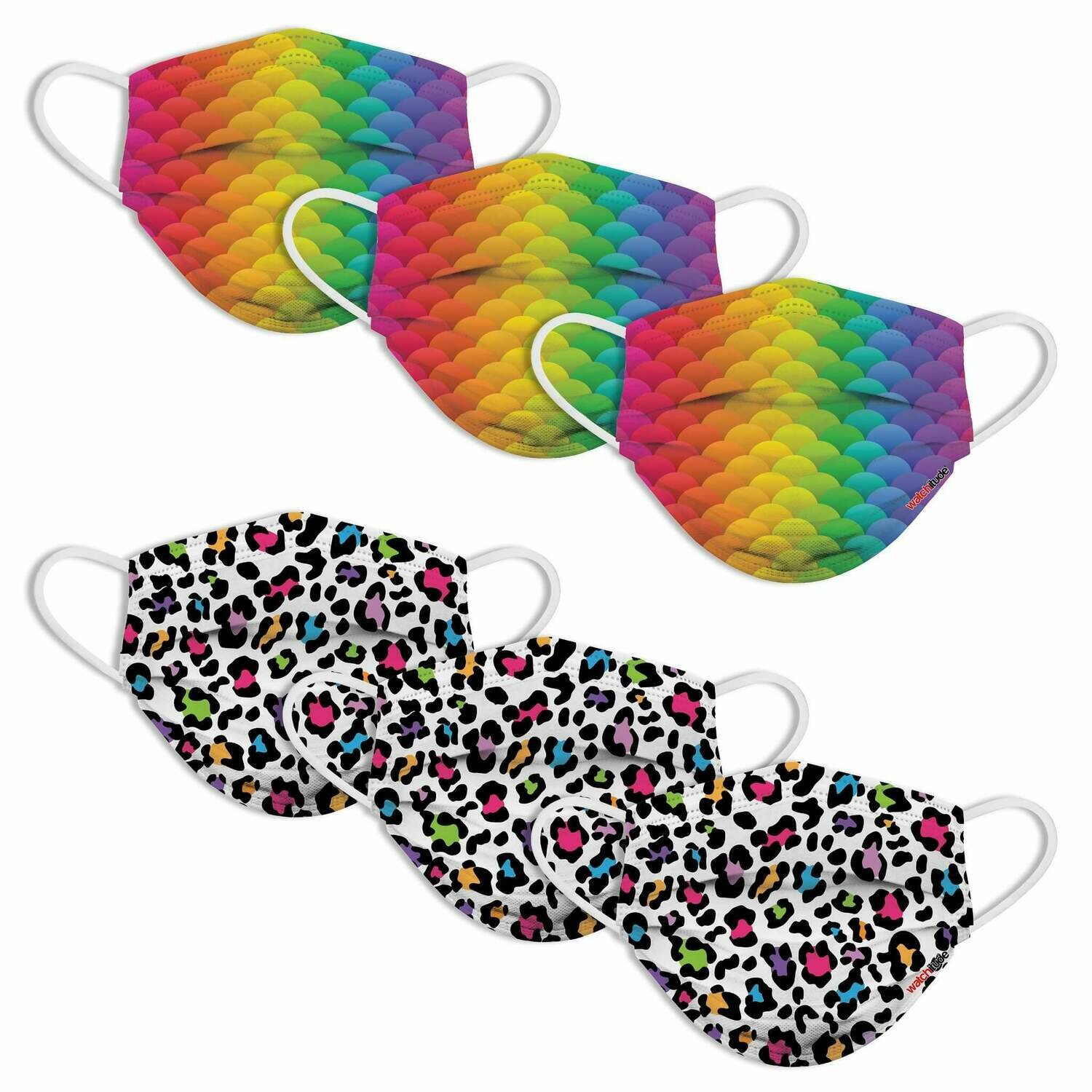 Leopard Camo/Rainbow Skin Fun Masks for Kids - Watchitude