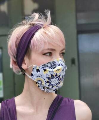 SALE:  Lavender Kaleidoscope Boxed Civvy Face Mask - (orig $16.99)