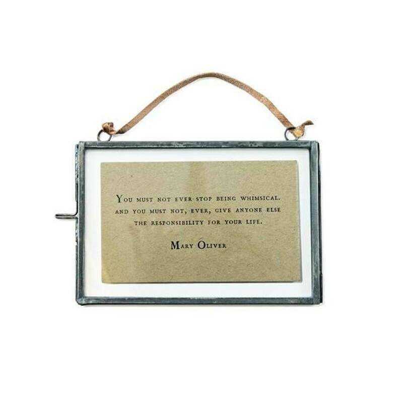 Zinc Finish Horizontal Hanging Picture Frame - 6x4