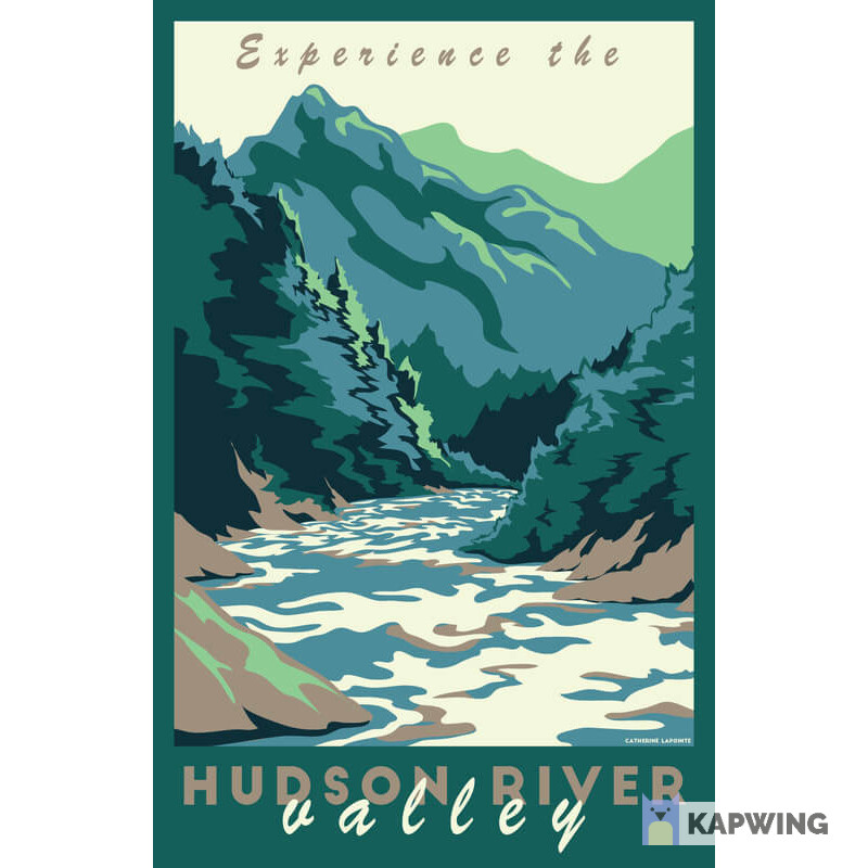Hudson River Valley Travel Poster - 11x17"